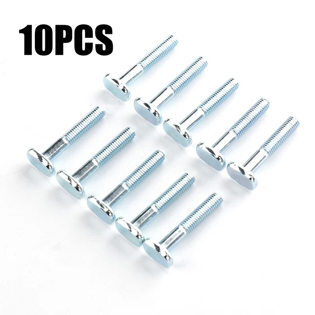 Tuercas en T de acero al carbono plata herramienta riel de inglete M6-40T kit duradero