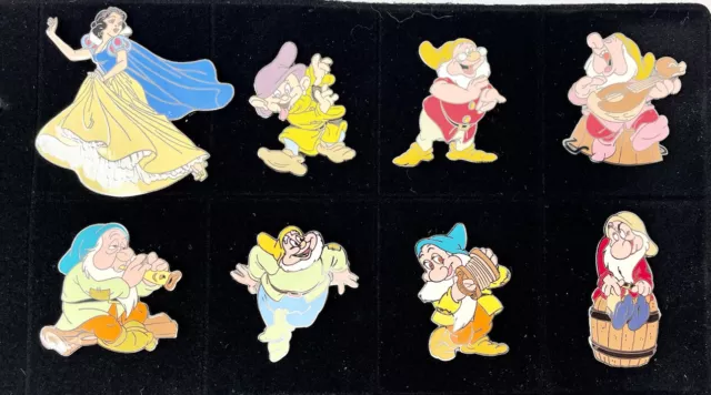 Disney DLR Disneyland 2001 Snow White Series Set Of 8 Pins Rare VHTF Dwarfs 6208