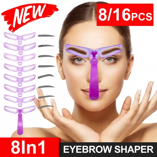 Women Makeup Shaping Shaper Eyebrow Grooming Stencil Template Eyebrow Stencil