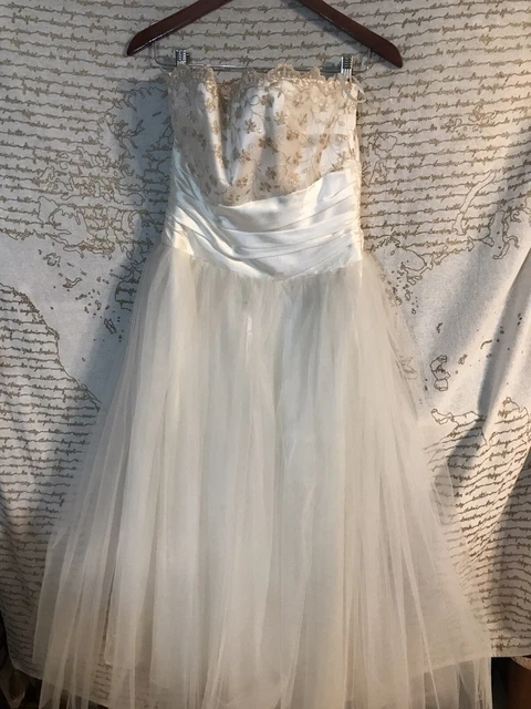 VINTAGE GUNNE SAX by Jessica McClintock Strapless Lace Gown in White ...