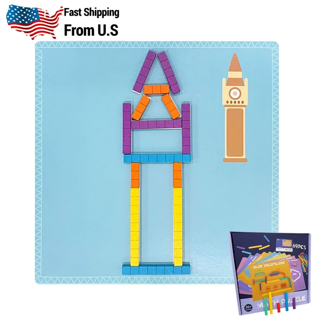 Wooden Stick Arithmetic Jigsaw Puzzle Montessori Educational Toy Gift for Kids