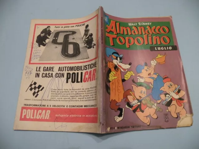 Almanacco Topolino 1964 N° 7 Mondadori Disney Orig. Buono No Bollino