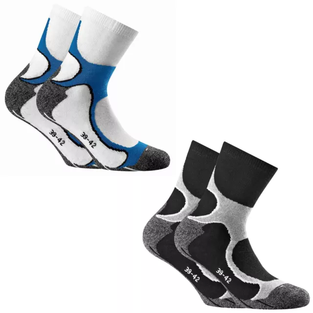 Calcetines unisex para correr Rohner Basic, paquete de 2 - calcetines deportivos, exteriores,...