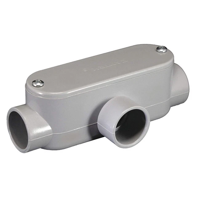 CANTEX 5133566 Conduit Outlet Body,PVC,Trd Sz 1 1/4in