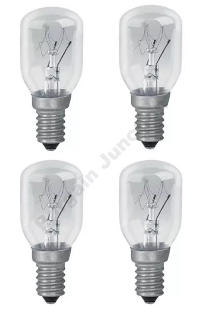4 x 25w Himalaya Steinsalzlampe Ersatzbirnen SES E14 Pygmäen/Kühlschranklampe