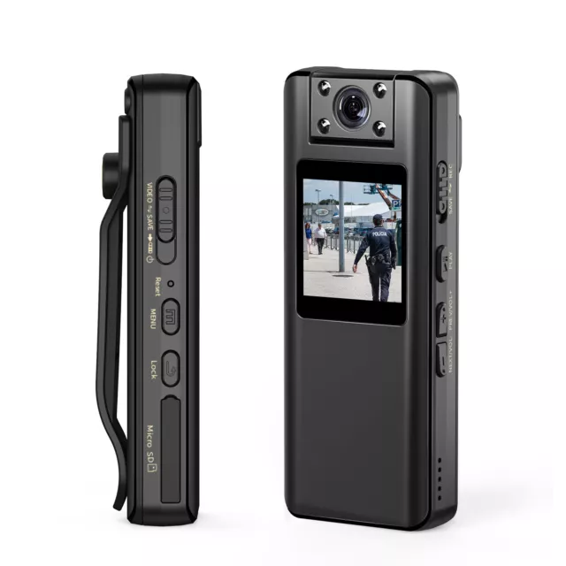 BOBLOV Mini Body Kamera 1080P HD 64GB Camcorder IR 160° 10hours Aufnahme Cam