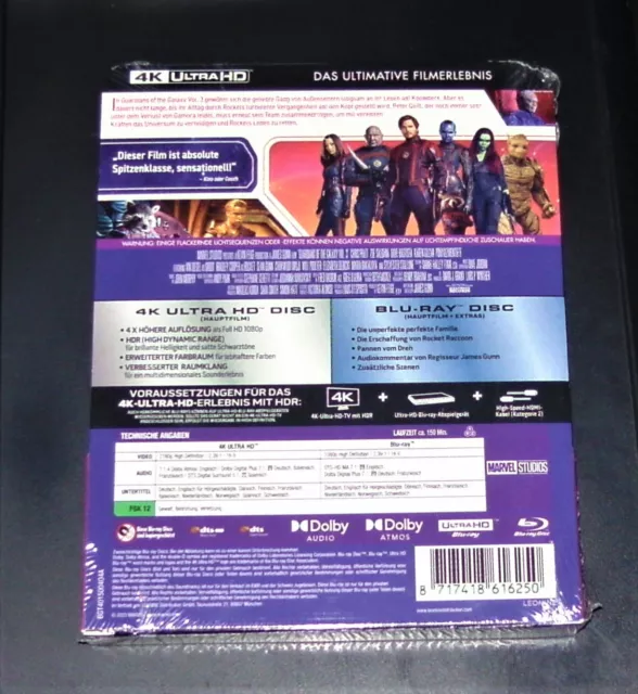 Guardians of The Galaxy VOL.3 Limited Edition steelbook 4K blu ray+blu ray New 2