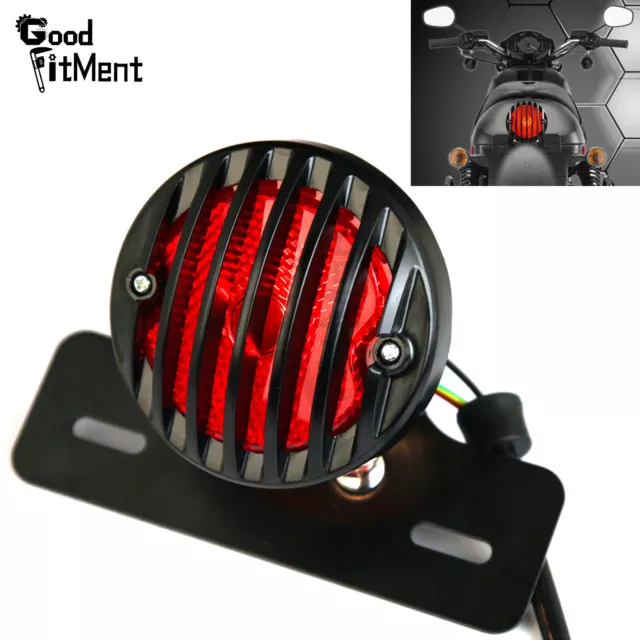 Motorrad Rücklicht Retro 12v Birne Nummernschild Bremse Rücklicht Motorrad  Rücklicht für Harley Chopper Bobber Cruiser