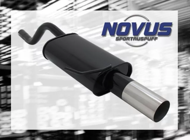 NOVUS Sportauspuff Gruppe N ESD 1x 90mm RL-Design für RENAULT CLIO 2 Typ B