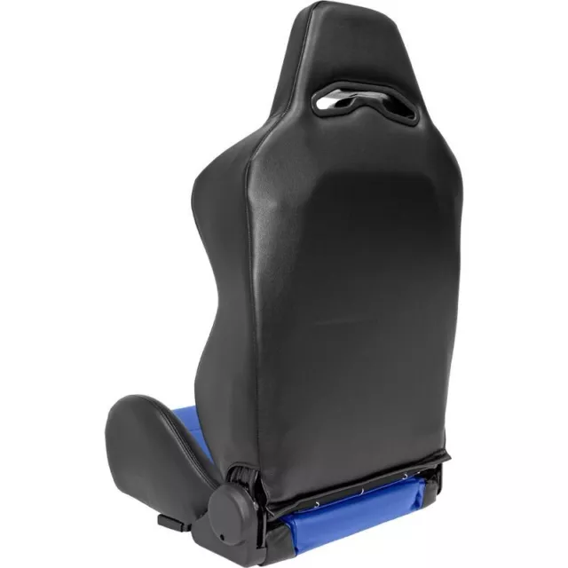 AutoStyle x1 Singolo Universale Reclinabili SPORTS Secchio Seat Nero Blu + 3