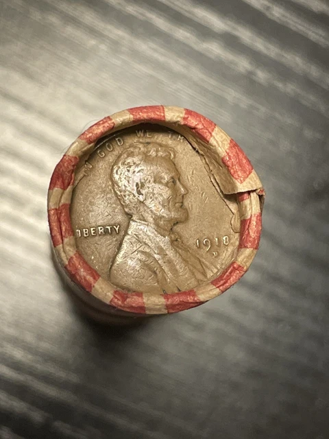 1860 Indian Head / 1918 D Lincoln Penny Ends Mix Wheat Cent Roll 2