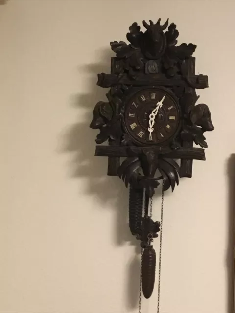 Original Schwarzwald Kuckucksuhr  Uhr mit Pendel und Gewichte
