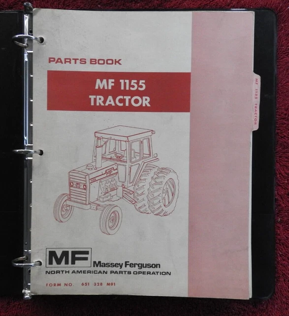1973-1978 Massey Ferguson Mf 1155 Tractor Parts Catalog Manual Nice Shape