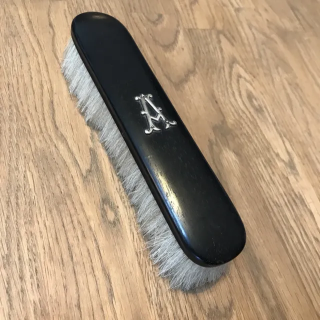 Vintage Clothes Brush With Ebony Handle And Silver A Monogram