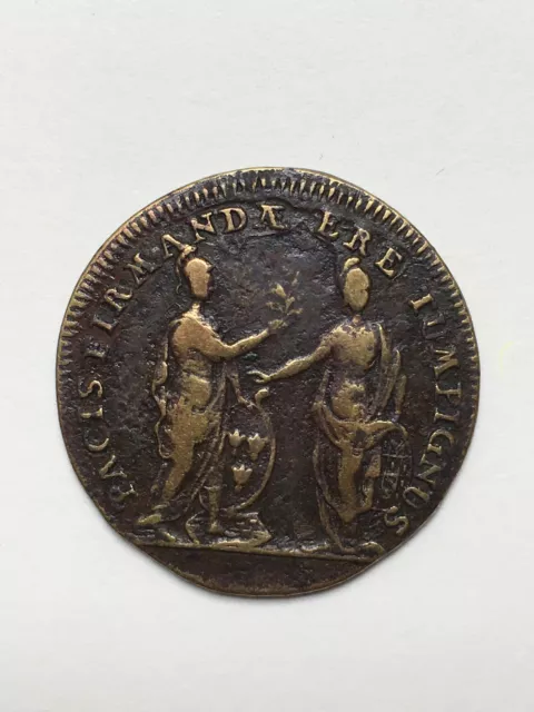 Frankreich France Jeton Louis XV, PACIS FIRMANDAE EREPTUM PIGNUS, Messing (M232