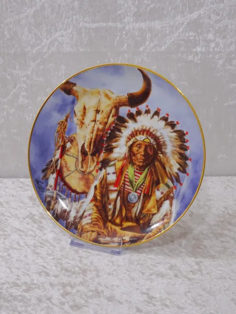 xWs64j - Franklin Mint Design Porcelaine Plaque de Collection Sioux Chef -