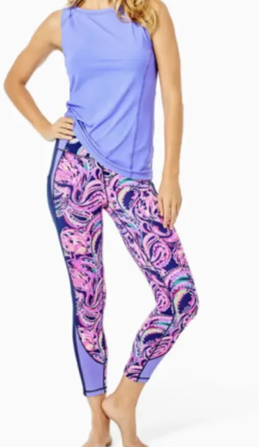 LILLY PULITZER WEEKENDER HIGH RISE LEGGING FLOCK TO THE TOP XXS NEW NWT  Purple $80.59 - PicClick AU