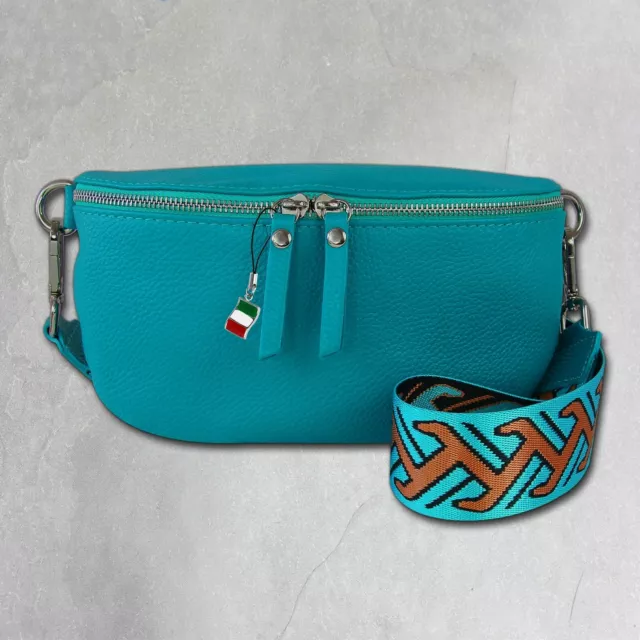 Florence Cuir Véritable Sac Banane Femmes Turquoise Jeunes Femmes