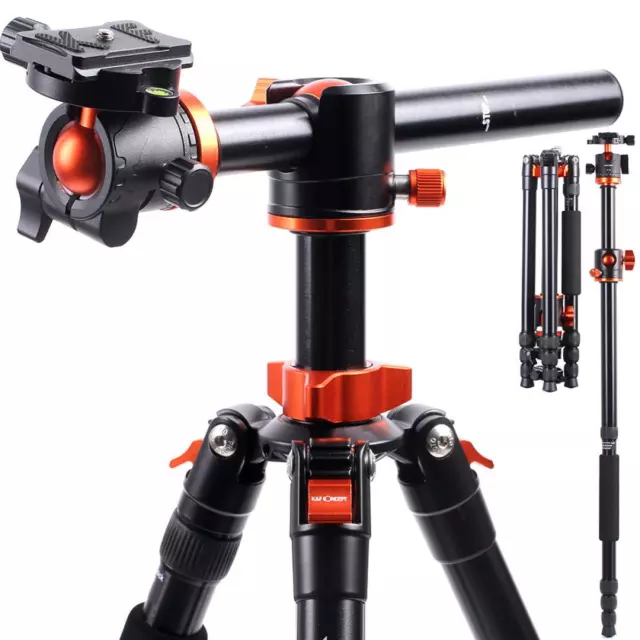 K&F SA254T2 Professional Camera Aluminium Tripod Portable Monopod