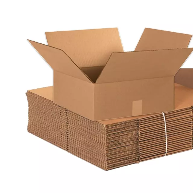 Shipping Boxes Flat 15"L X 15"W X 6"H, 25-Pack | Corrugated Cardboard Box for Pa