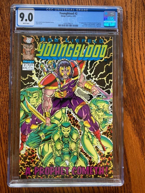Youngblood #2 - CGC 9.0 - 1st appearance of Shadowhawk & Prophet WP NEW CASE