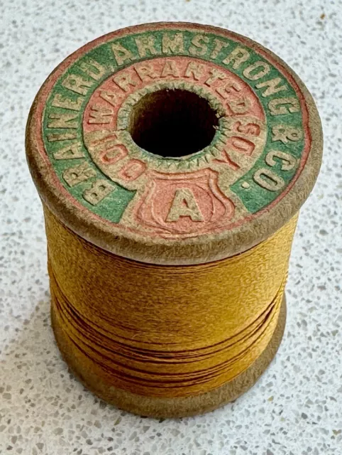 VINTAGE Silk Thread Brainerd Armstrong Rich Gold Fly Fishing Tying Sewing ST11