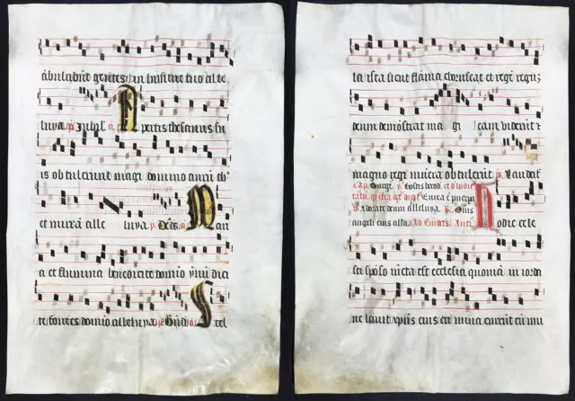 Antiphonar Antiphonary Parchment Vellum Handwriting Manuscript 15th C. (4)