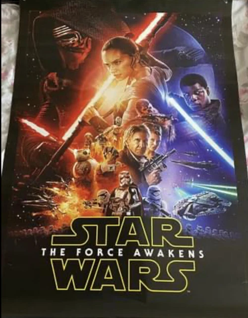 Excellent Condition Star Wars The Force Awakens Poster