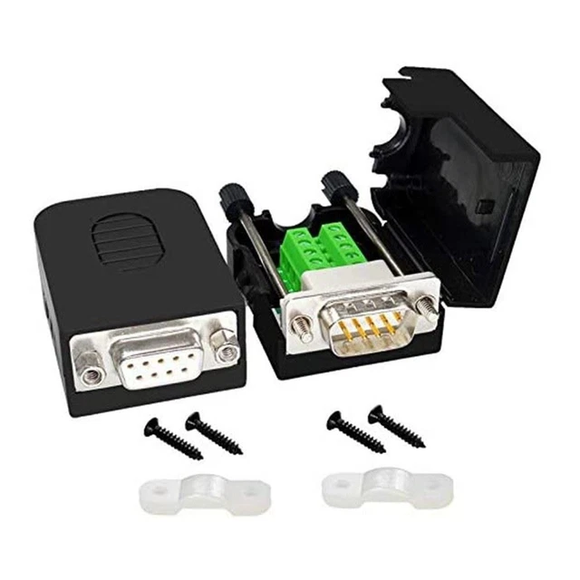 Adattatore Connettore DB9 Maschio-Femmina Fafeicy – Morsettiera A Vite Per RS232, 2 Pezzi