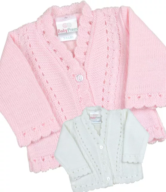 BabyPrem PREMATURE Baby Clothes Cardigan Small Tiny Baby Knitted Cardigans 3-8lb