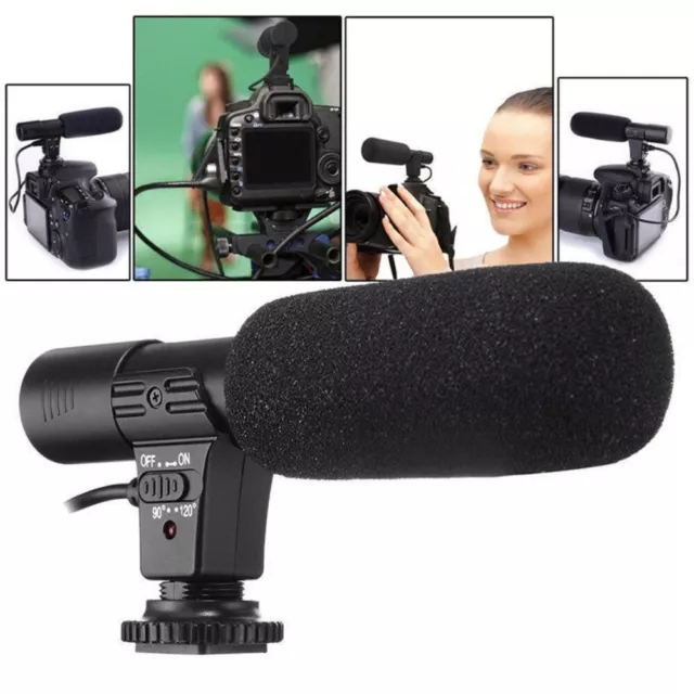 D7000 Dv D5100 Stereo Slr Camera Mic 3.5mm Recording Microphone Microphone