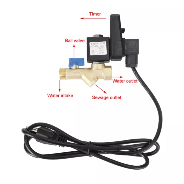 AC 110V Vanne De Vidange Automatique Du Compresseur D'Air Temporisé Électronique 3