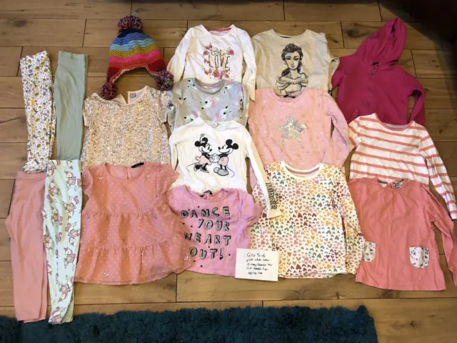 Pacchetto vestiti ragazze età 5-6 anni Next Disney Mini Club leggings felpa con cappuccio rosa