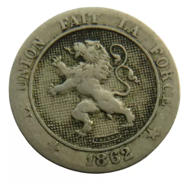 1862 Belgium 5 Centimes Coin
