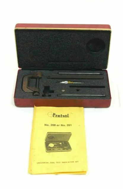 Central Tool No. 200 /201 Universal Dial Test Indicator Set (No Dial Indicator)