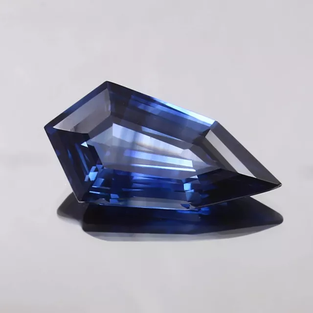 AAA Natural Ceylon Bi-Color Royal Blue Sapphire Fancy Cut Loose Gemstone 15.65Ct