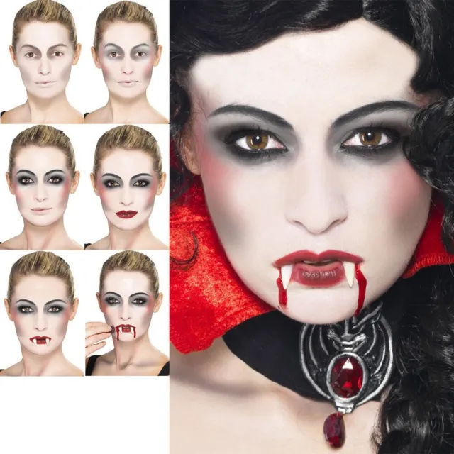 Vampire Make Up Kit FX Dracula Face Paint Halloween Fancy Dress New