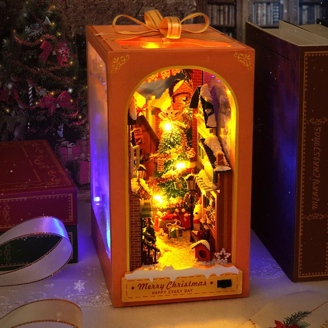 DIY BOOK NOOK Shelf Insert Kit 3D Light Up Bookshelf Insert Decor