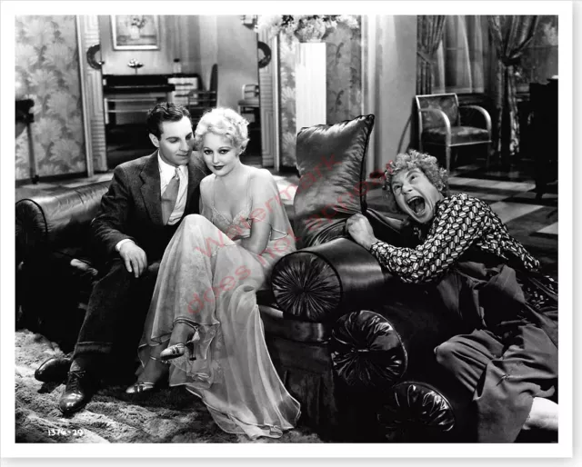 Actress Thelma Todd With Zeppo And Harpo Marx 8" x 10" Silver Halide Photo