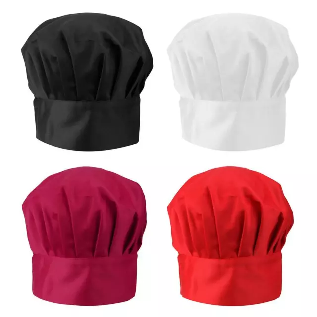 Unisex Baker Chef Caps Adjustable Cooking BBQ Hat Elastic for Restaurant Kitchen