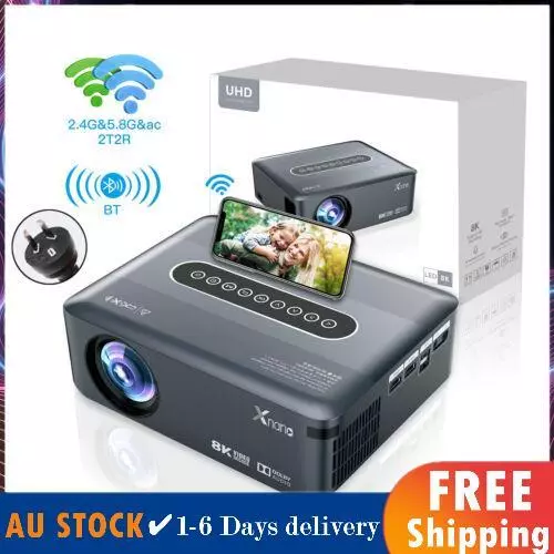 Ultra HD 8K Decoding Projection 1080p Android Movie Projector Home Phone Laptops