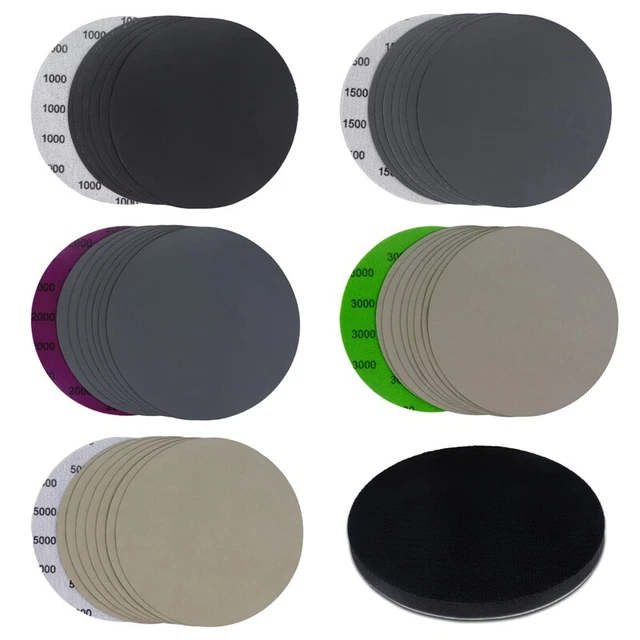40 ud. 6 (150 mm) Discos abrasivos húmedos-secos diferentes körnge W6C6