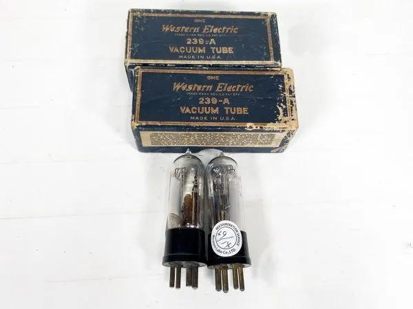 Used Western Electric 239A Set Of 2 Filament 1.5V Vacuum Tube Audio Equipment