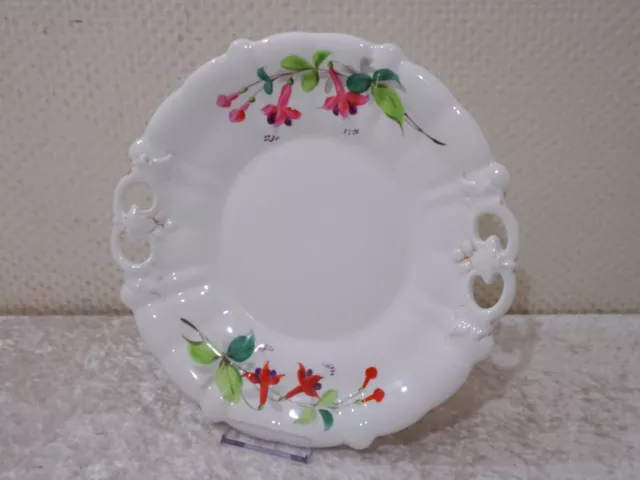 Antique Art Nouveau Porcelaine Plat de Service Fuchsias - Vintage Um 1900 - 27