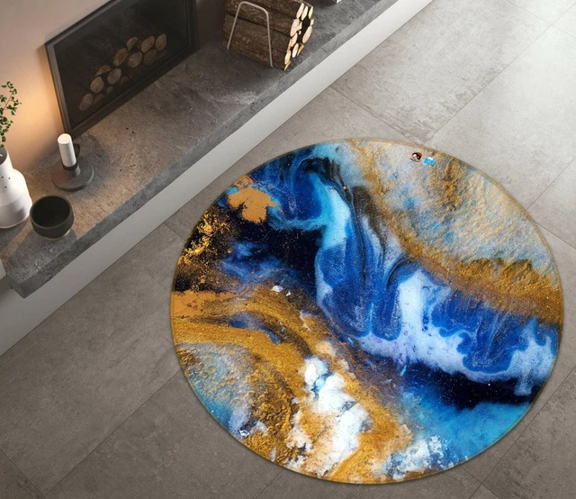 Ocean Texture Rug 3D BLUE OCEAN Wave Texture ZHUA408 Game Non Slip Rug Mat Photo Carpet ...