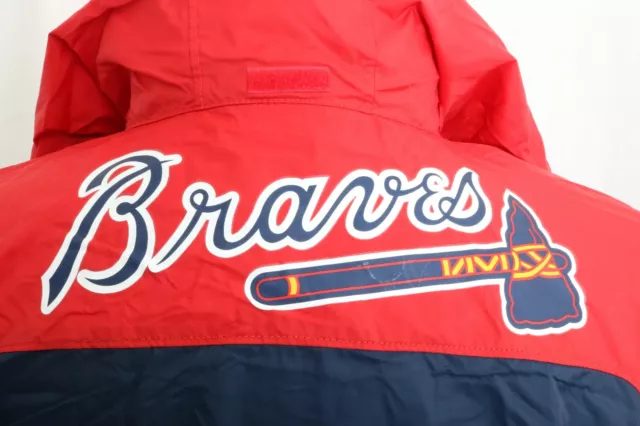 New Atlanta Braves Columbia Glennaker Lake Windbreaker Hooded Rain Jacket Mens L