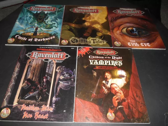 AD&D Ravenloft Lot of 5:  The Evil Eye, Chilling Tales, . (Original/Complete!)