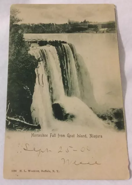 Early 1904 Vintage Old Photo Postcard of NIAGARA FALLS + stamp