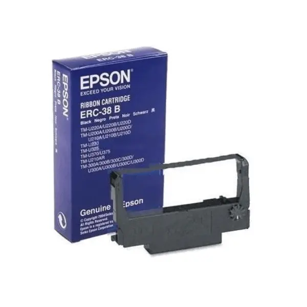 Epson ERC-38B Ribbon Ink Cartridge - Black, Genuine