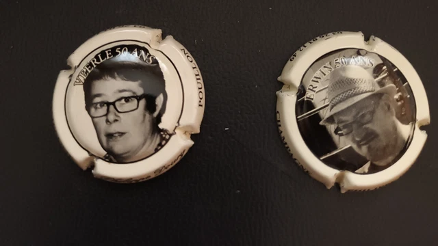 2 capsules champagne DOURY Philippe n° 47 & 47a ERWIN & VEERLE 50 ANS 